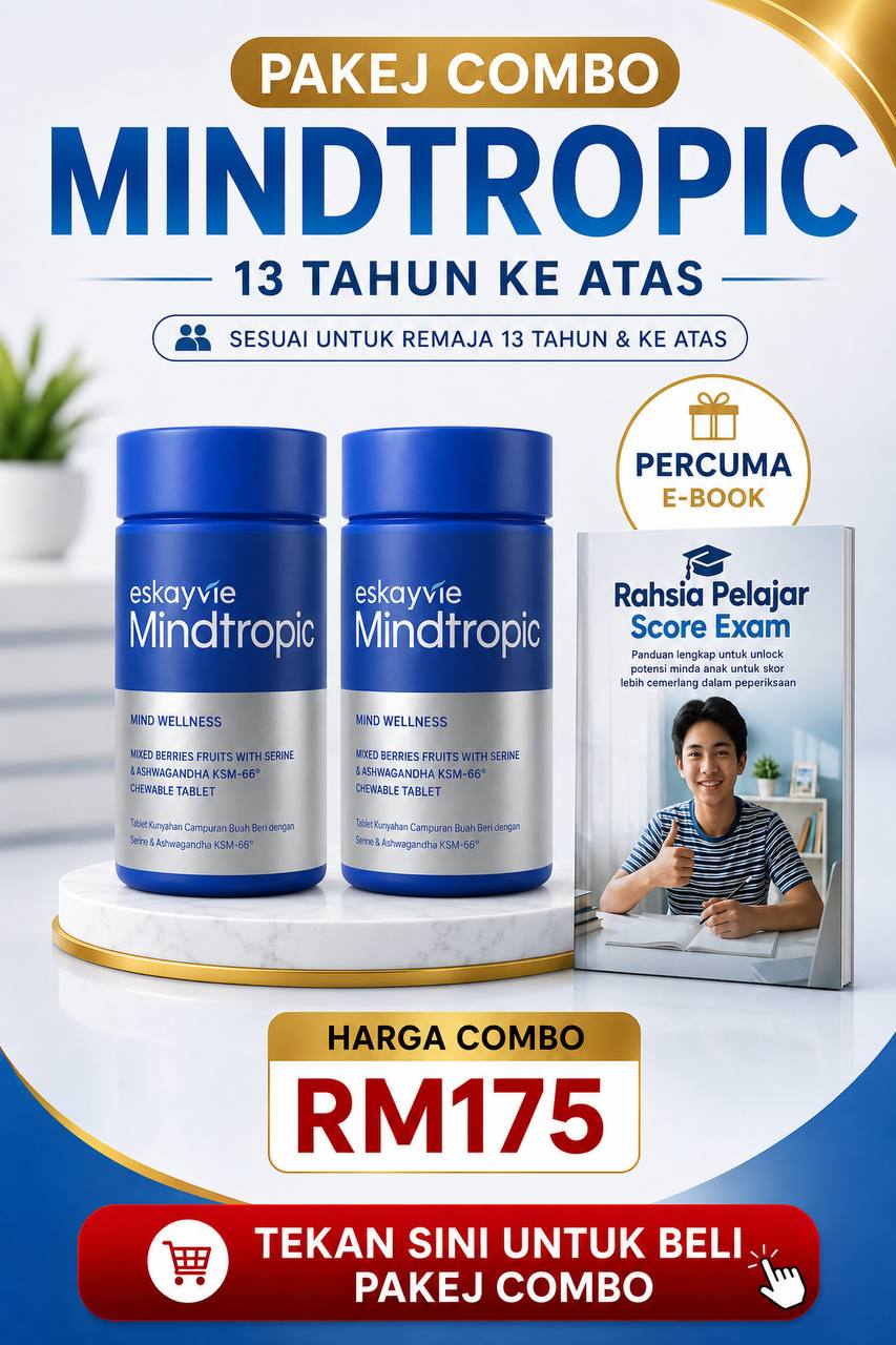 PAKEJ COMBO 2x MINDTROPIC (1x Special Ebook  - 13 tahun keatas)